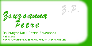 zsuzsanna petre business card